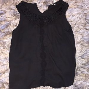 Black sleeveless top from Lauren Conrad